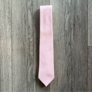 Austin Manor Men’s Neck Tie Light Pink Pastel Linen Cloth Workwear Spring Easter